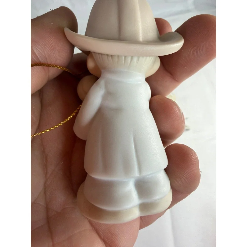 Precious Moments Christmas Ornament Lot of 6 Vintage Porcelain Figurines w Boxes